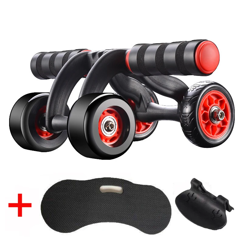 Фитнес ролик абдоминальный с ковриком тренажер для мышц абдоминала фитнеса