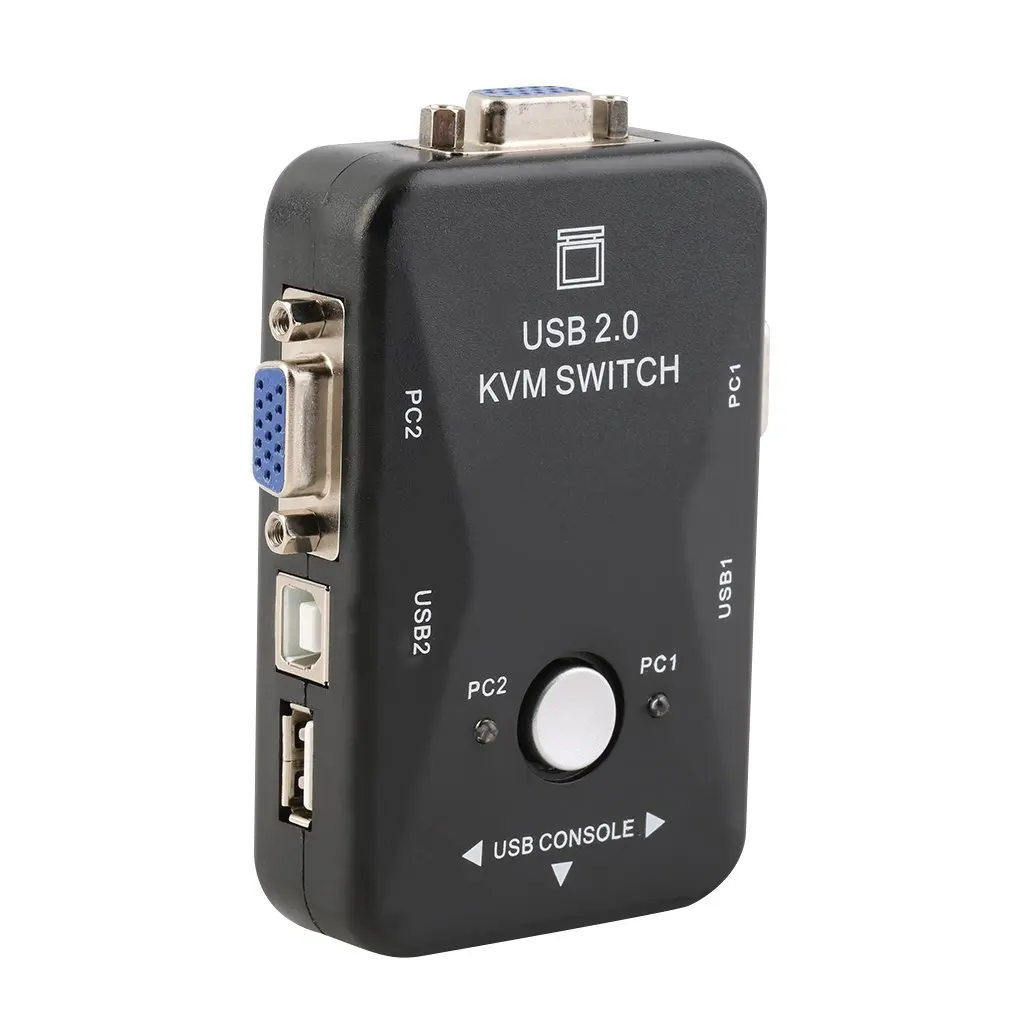 USB KVM переключатель 2 порта VGA SVGA Box 0 мышь клавиатуры 1920*1440 Vga разделитель коробка