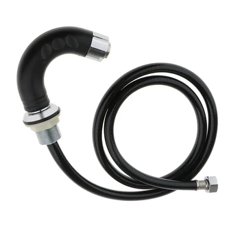 

High Quality Black Faucet Sprayer Hose with Elbow Head Salon Shampoo Bowl Equipment