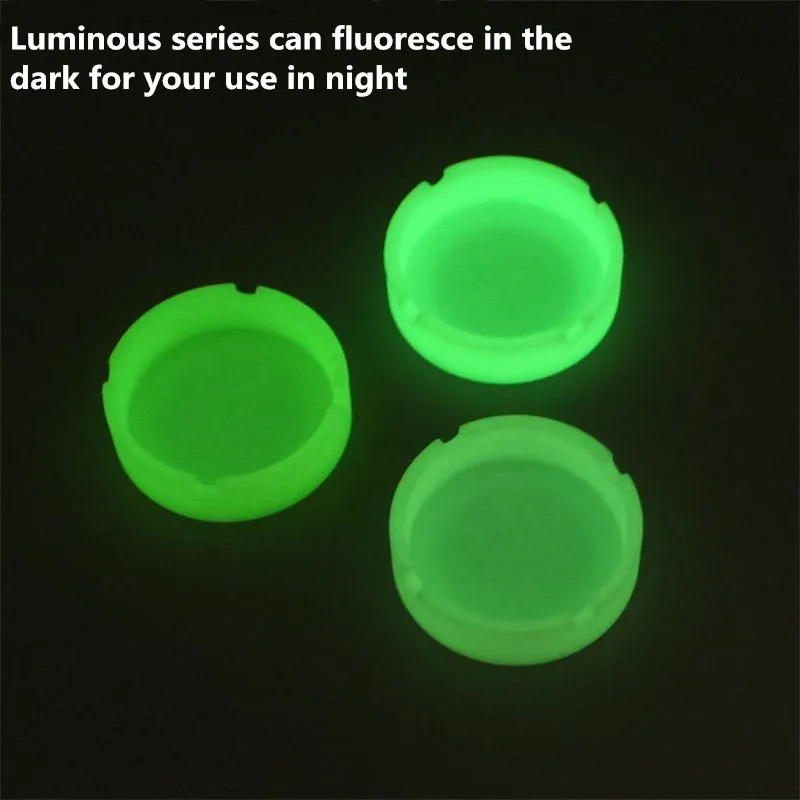 Silicone Ashtray Portable Ashtray Cigarettes Ashtray Eco-Friendly Silicone Soft Round Ashtray Ash Tray Holder PLuminous Portable Fluorescent Ashtray Anti-Scalding Cigarette Holder