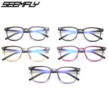 Seemfly, синий светильник, очки для мужчин, компьютерные очки, игровые очки, прозрачные очки, оправа для женщин, анти синий луч, очки унисекс