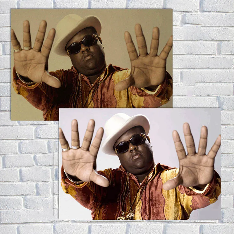 Biggie Smalls/DITC большой L/NWA плакат Американский West Coast Rap хип-хоп настенный художественный плакат белая крафт-бумага настенные картинки QT620 - Цвет: Армейский зеленый