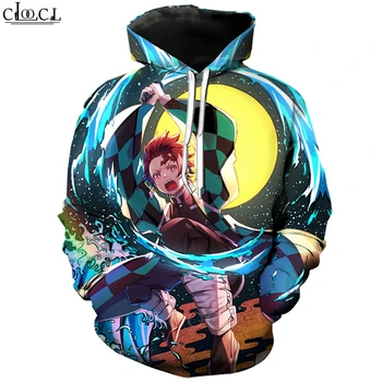 

Animes Demon Slayer Kimetsu No Yaiba Hoodies 3D Print Men Women Sweatshirt Harajuku Streetwear Pullovers B351