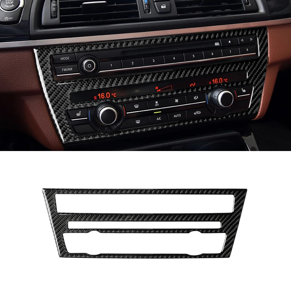 

Панель управления для BMW F07 5 Series GT 535i 2010-2016 CD, декоративная Обложка, отделка, наклейка, аксессуары для интерьера автомобиля, установка, углеродное волокно