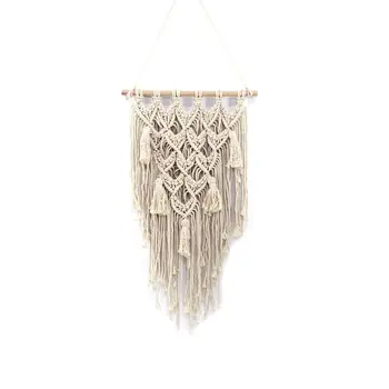 

Bohemia home cafe Decor Handmade Macrame Cotton Woven Wall Art Hanging Tapestry