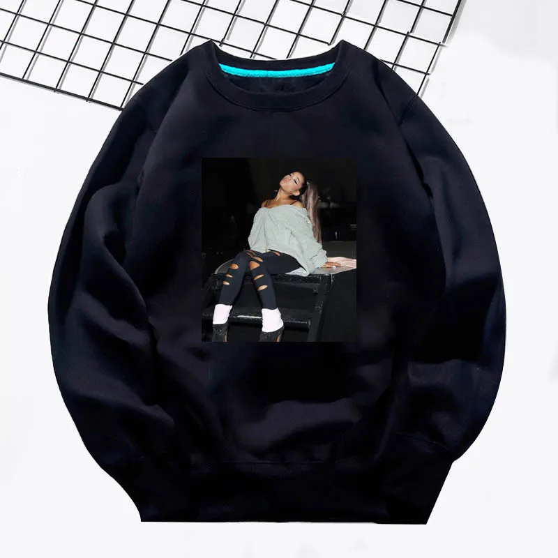 Ariana Grande/Детский свитер; зимняя одежда для маленьких девочек; Модная одежда для маленьких девочек с принтом «Ariana Grande»; Детские повседневные толстовки с капюшоном
