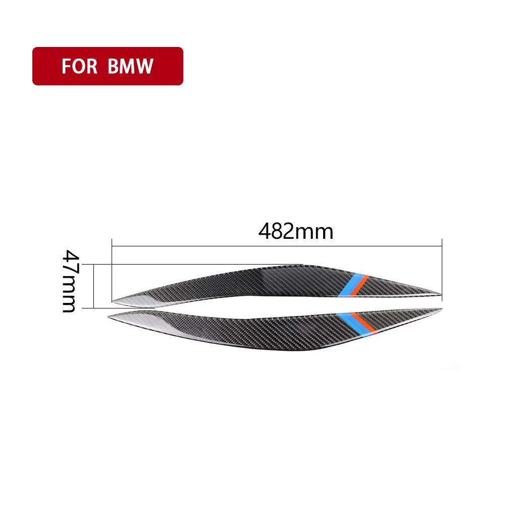 1 пара фар автомобиля брови Крышка для BMW 5 серии F10 2010-2013 отделка Наклейка Декор фары брови