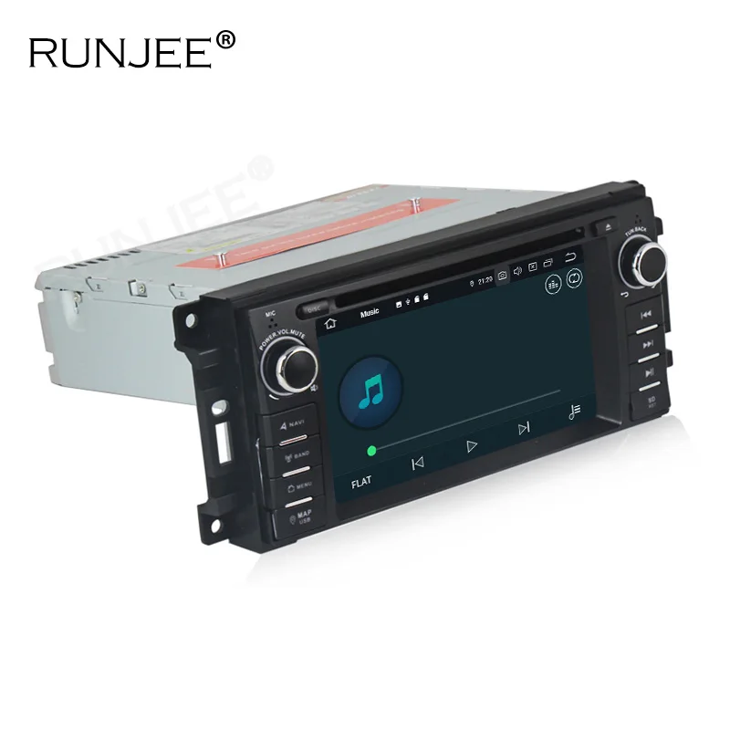 RUNJEE 6,2 дюймов gps навигация Android 9 PX6 автомобильный dvd-плеер для JEEP Патриот Компас/DODGE Journey/Chrysler Sebring BT