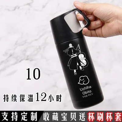 J OUSSIRRO NARUTO Thermos Uzumaki Naruto With Cover Hatake Kakashi Thermos Uchiha Itachi Mugs Cup Gift - Цвет: J