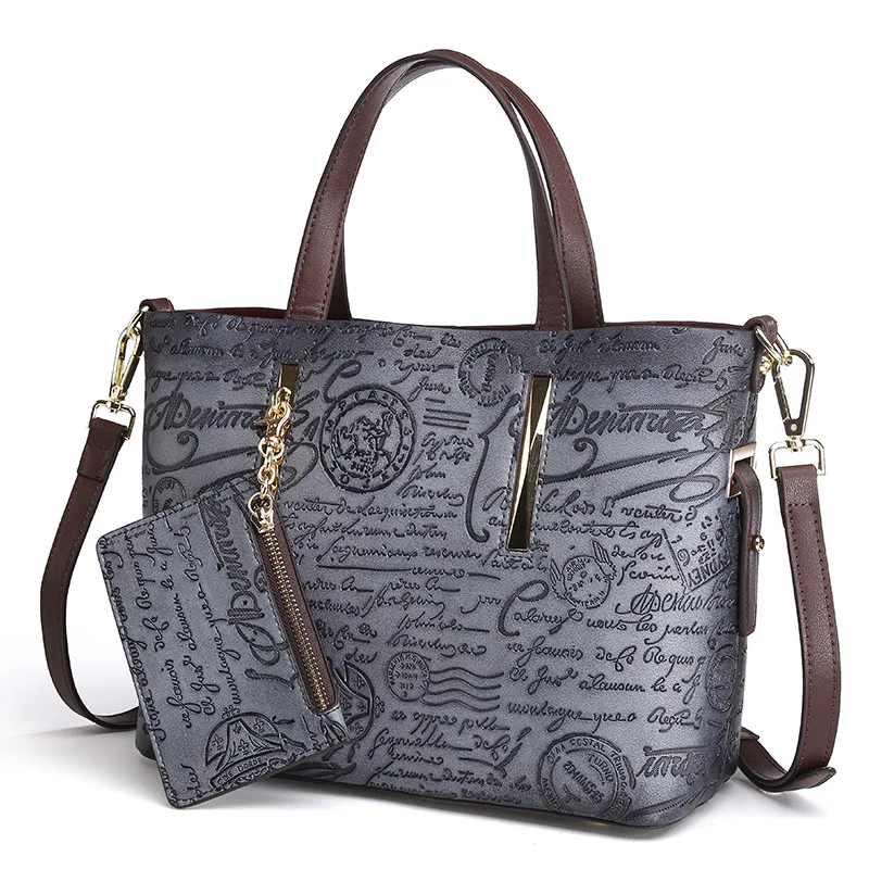

New Style Retro WOMEN'S Bag Hand-rub Color One-Shoulder Handbag Shoulder Oblique Different Size Bags Hand Casual WOMEN'S Bag