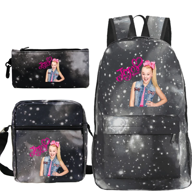 3 шт./компл. Jojo Siwa рюкзак Детский для мальчиков и девочек подростков популярная