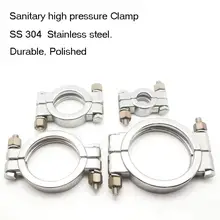 Металлист 1," SS304 высокое давление/qualitu тройной зажим санитарный фитинг трубы для 50,5 мм OD наконечник подходит 19-38 мм OD трубы сварки