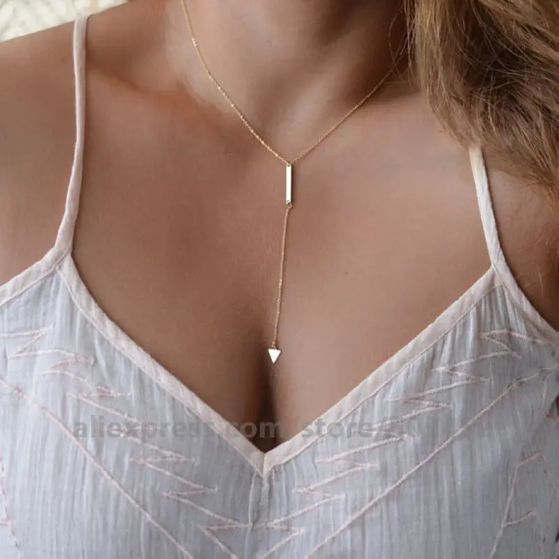 300pcs/lot Simple Long Pentagram Shape Pendants Necklace Y Type Grace collares de moda Coler New Tassel Chains | Украшения и