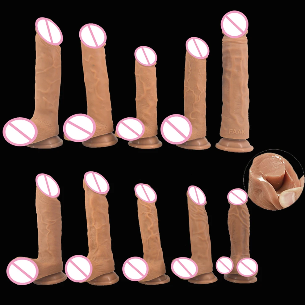 Faak 8 Inch Dildo Realistic Penis Lifelike Dual Density Layer Silicone Sex Toys Massive Cock With Suction Cup - Dildos