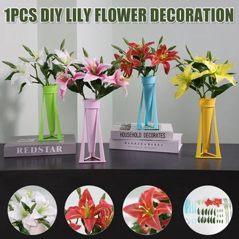 

DIY Handmade Flowers Set Lifelike Lily Home Office Decor Elegant Flower Arrangements J2Y