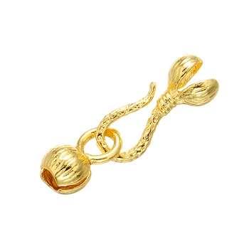 

ZHUKOU 5PCS 5.5*23mm Brass Cubic Zirconia Gold Clasps Hook for Necklace and Bracelet Diy Jewelry Findings Accessories Model: PK1