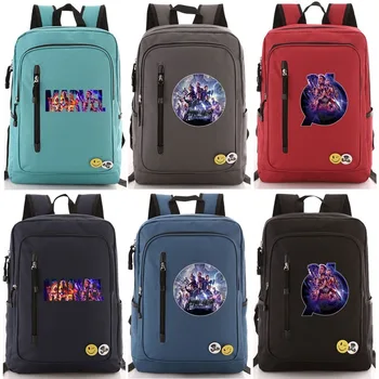 

New Comics The Avengers Endgame Boy Girl Book School bag Women Zip Bagpack Teenagers Schoolbags Men Student Backpack Packsack