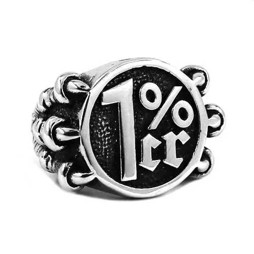 Eagle Claw One Percento Ring Gioielli In Acciaio Inossidabile Fashion Punk 1% Er Biker Mens Ring Gift Swr0459