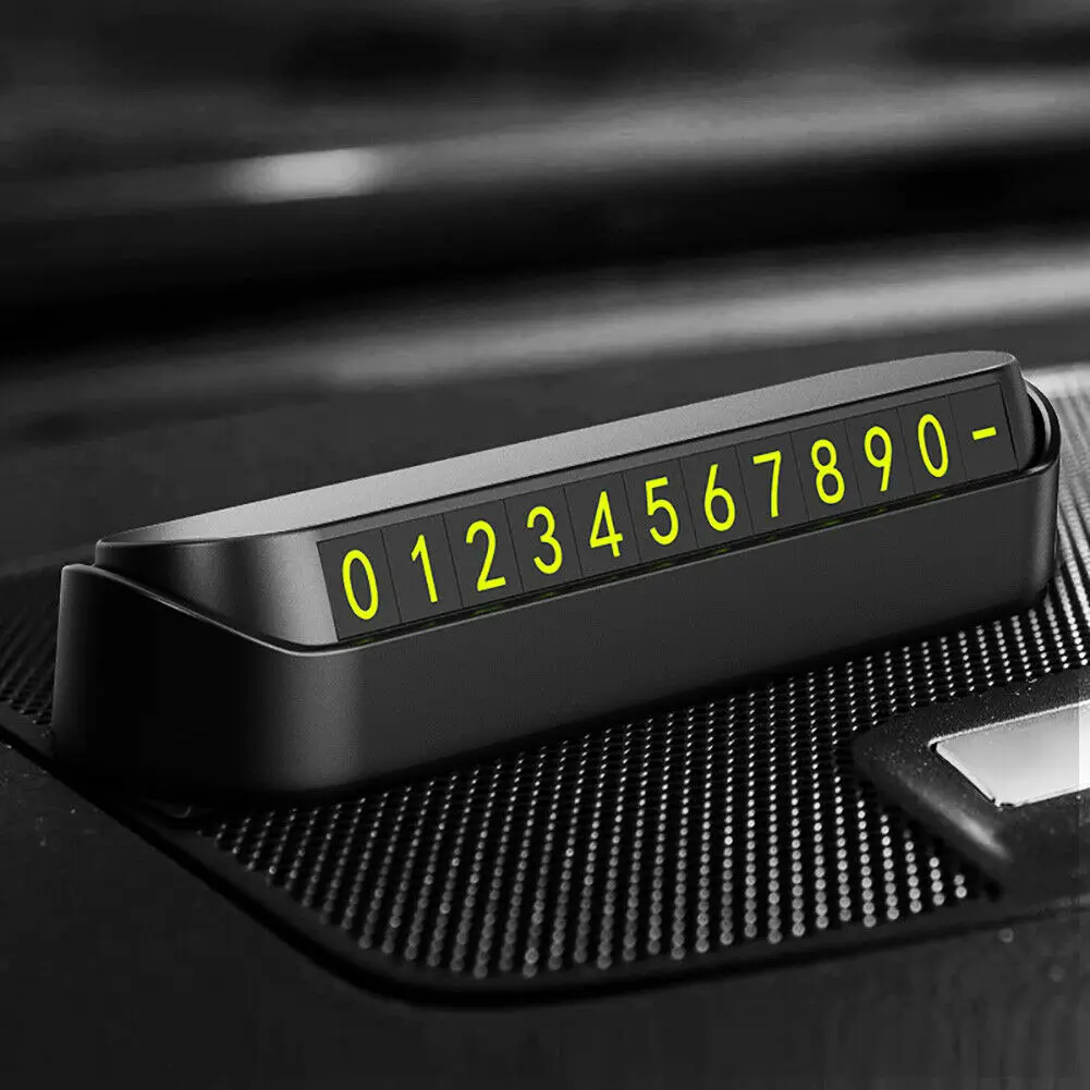 

Car Interior accessories Self Adhesive Car Parking Card Temporary stop sign Phone Number Sticker Drawer Style Hidden Auto Plate