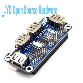

1pcs 4 Ports USB Expansion Board HUB Hub For Raspberry Zero/Zero W/3B+