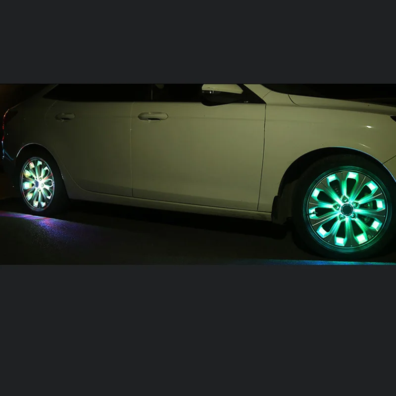 

Car Wheel Center Hub Light Colorful LED Power Saving Lamp Bulbs Auto Tire Super Bright Exterior Parts Universal
