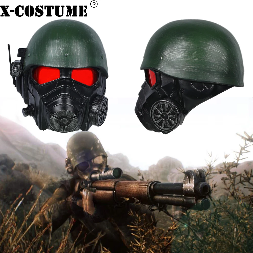 X-COSTUME Veteran Ranger маскарадный шлем смоляная маска с полной головкой Fallout 4 1:1 весы Costumr