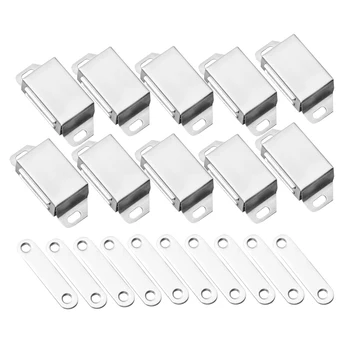 10sets Cabinet Catches Magnetic Metal Door Stop Closer latch Kitchen Damper Buffer Cupboard Wardrobe drawer Furniture Hardware