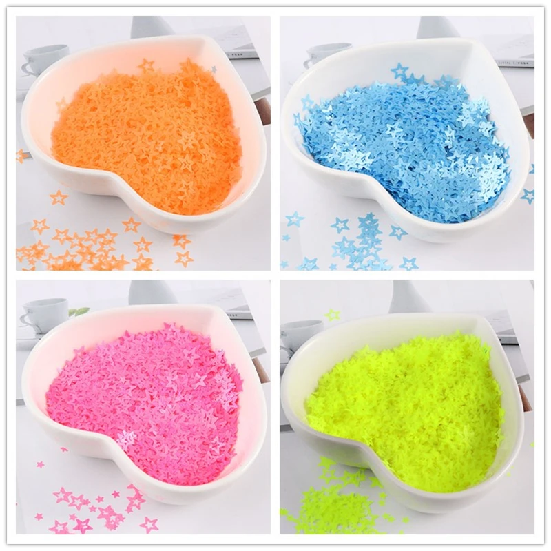10g 5mm PET Ultrathin Hollow Star Sequins DIY Glitter Paillettes for Nails Art manicure,wedding confetti,Make up Accessories