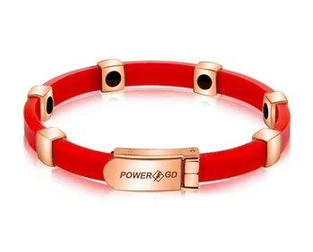 

Top quality stainless steel energy bracelet silicone power wristband hologram bangle free shipping