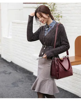 

WOMEN'S Leather Bags Handbag 2020 New Style Leather Bag Fashion Embossed Leather Shoulder Bag