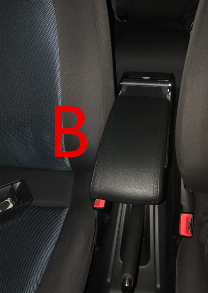 Для Chevrolet Niva подлокотник коробка Niva 1 Универсальный Автомобильный подлокотник центральный ящик для хранения стеклянный держатель пепельница аксессуары для модификации - Название цвета: B black black line