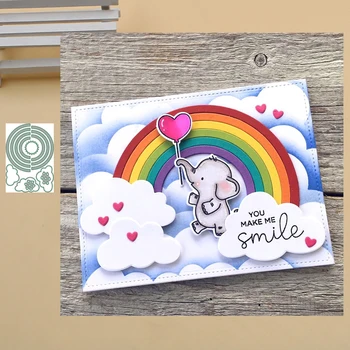 

Lucky Goddess Craft Metal cutting dies Rainbow sun clouds Scrapbook paper craft knife mould blade punch stencils dies 2019