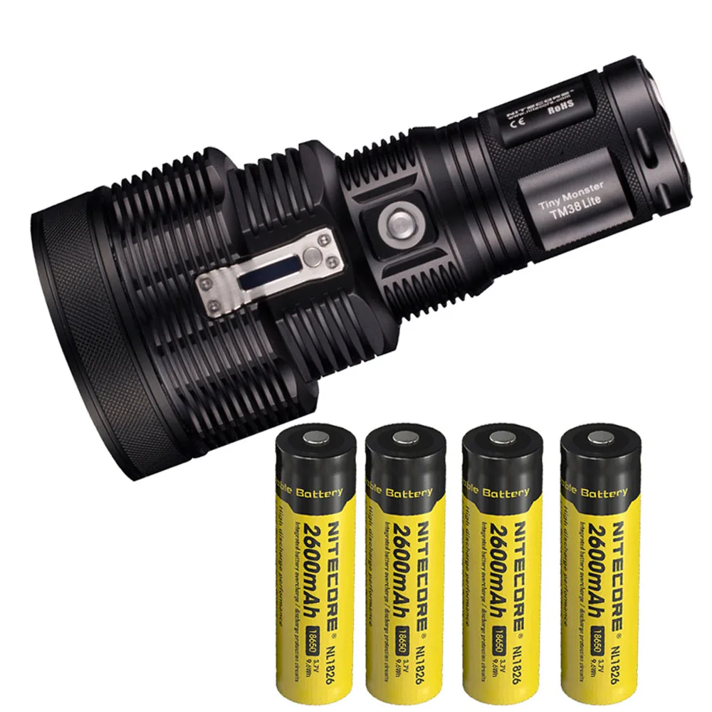 NITECORE TM38 Lite перезаряжаемый фонарик CREE XHP35 HI D4 max 1800 люмен светодиодный фонарь длинный фонарь 1400 м ручной прожектор - Испускаемый цвет: TM38Lite NL1826