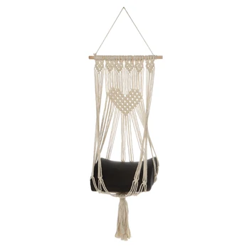 

Cat Swing Cage Handmade Macrame Cat Hanging Basket Hammock Pet Sleep Chair Seats Hammock Toy Handwoven Available Seasons Four