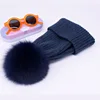 2022 New winter hat luxury quality Fox fur pompom hats beanie High quality Girls women bonnet winter hats for women ► Photo 3/5