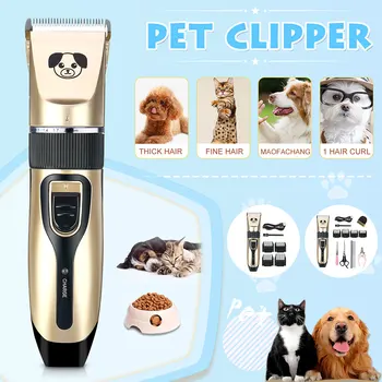 

Pet Dog Hair Trimmer Professional Animal Grooming Clippers Cat Dog Shaver Cutter Machine 100V-240V Rechargeable Pet Clipper