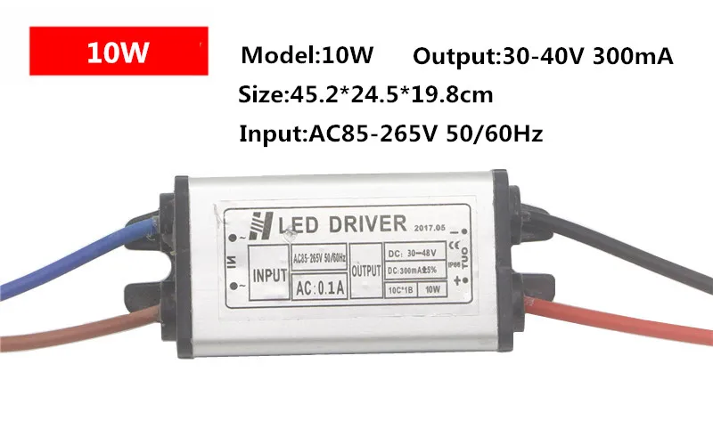 AC 110 V-220 V DC/DC 12V Питание мощностью 10 Вт, 20 Вт, 30 Вт, 50 Вт 100 Вт открытый Водонепроницаемый трансформатор электронный монохромный СВЕТОДИОДНЫЙ свет езды на автомобиле