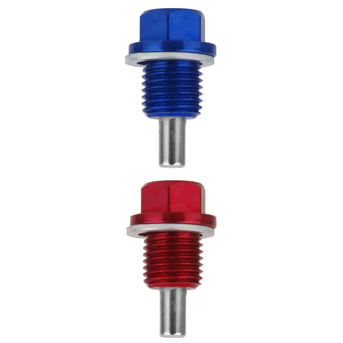 Pair M14X1.5 High Quality Anodized Engine Oil Drain Screw Blue & Red