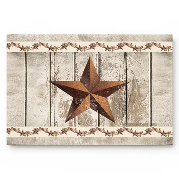 

Farm Vintage Pentagram Wood Rustic Non-slip door mat bathroom accessories living room kitchen door mat