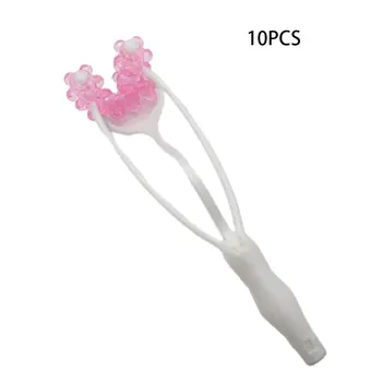 

10pcs plastic massage roller Crystal plum wheel 2 in 1 Anti Wrinkle Face Up Roller Slimming Remove Double Chin Diy