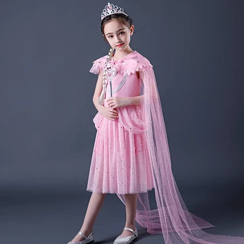 

Girl Costume Kids Birthday Party Cosplay Outfits Princess Dress Short Sleeve Mesh Ball Gown Clothing