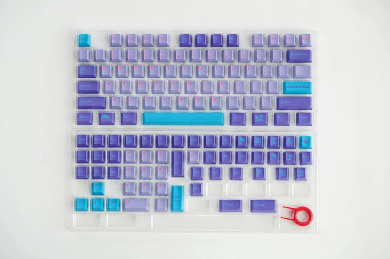 Chaves Conjunto Gmk Vaporwave Keycaps Pbt Tintura Sublimação Chave Tampa Cherry Perfil Keycap para 61 64 68 84 96 980 104 Teclado 129 - Imagem 2