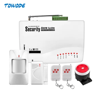 Towode Wireless 10A GSM APP Control GSM Alarm System Dual Antenna Alarm Systems with PIR detector Spanish/Russian/English yobang security wireless wifi gsm alarm system dual antenna alarm systems security home wireless signal support russian english