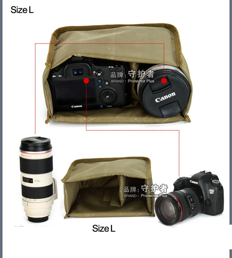 Сумка вкладыш универсальная для Dslr камеры защитная перегородка объектива