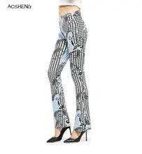 2016 New arrival Women Dot and Paisley Flare pant Wide leg Bell bottom legging Fashion Hot sale High quality Style1020