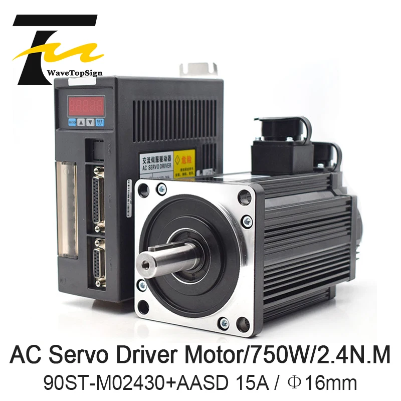 Motorista servo do servo motor 750w 2.4n. m 90st m02430 motor ac