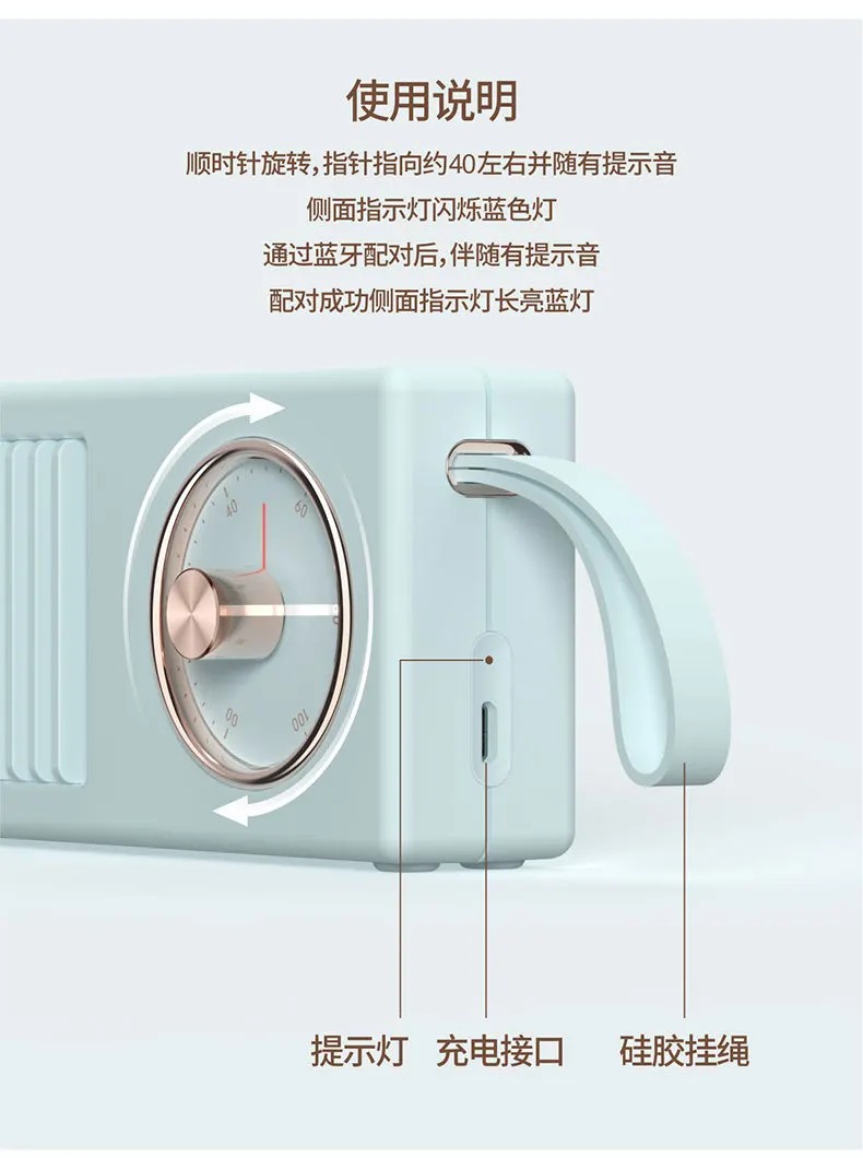 Xiaomi 3life беспроводной Bluetooth Ностальгический динамик портативные колонки для телефона компьютер стерео музыка портативный динамик