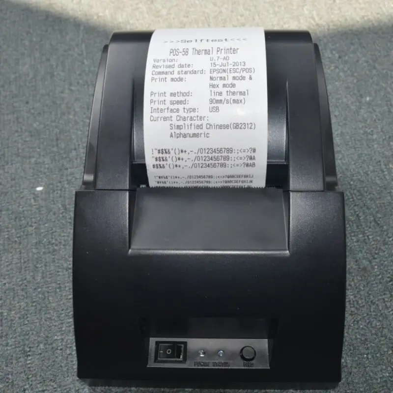 58 мм Термопринтер USB POS чековый принтер Чековая машина ЕС США штекер для ресторана супермаркета магазина офисных продуктов