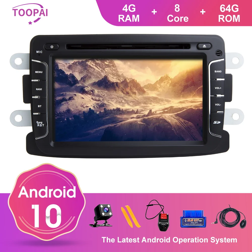 Автомобильный мультимедийный проигрыватель TOOPAI стерео-система на Android 10 с GPS DVD CD