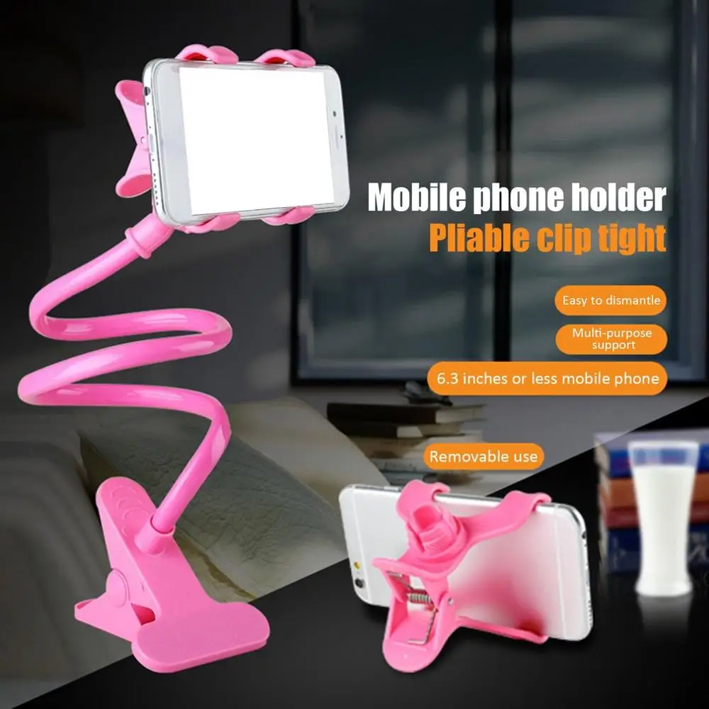 Universal Lazy Mobile Phone Holder Flexible Arm Clip Desktop Cell Phone Bracket Desk Phone Clip Holder